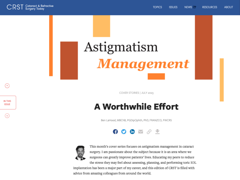 Astigmatism Management