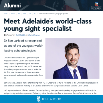 Article in University of Adelaide