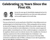 Celebrating 75 Years Since the First IOL